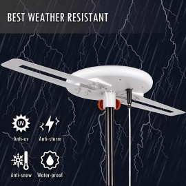 For Channel Master, For Five Star HOLIDAY GIFT 360° Omni Amplified HDTV Antenna 4K 1080P Attic Outdoor RV + Pole