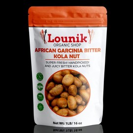 Lounik Bitter Kola Nut Garcinia Bitter Kola Cola - 16 oz/ 450grams, Natural Energy Lift - Protein