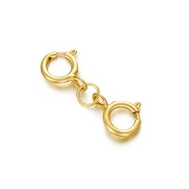 Cierre de oro de 10 quilates con doble cierre de langosta y cierre extensor, conector de extensión para hacer collares, pulseras, joyas (estilo 11)