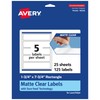 Avery Matte Clear Rectangle Labels, Sure Feed Technology, 1.75" x