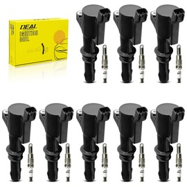 DEAL AUTO ELECTRIC PARTS New Set of 8 DG511 Ignition Coil Packs + 8 Nickel Spark Plugs Compatible With Expedition F150 F53 F250 F350 F450 F550 Super Duty Mark LT Navigator Mountaineer 5.4L V8 6.8L