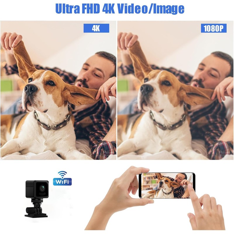 Wireless Home Camera Mini WiFi Security Camera 2K Small Cameras