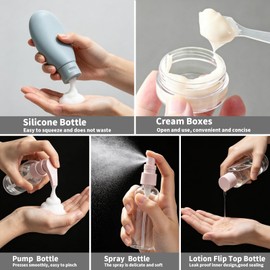 11 Pack Travel Bottles for Toiletries Set, BPA Free Containers, 60 ml