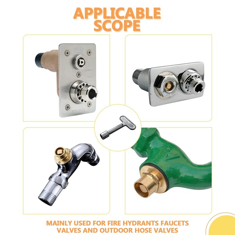 Honkador P1300-PART-13-KEY Fire Hydrant Water Spigot Key, Water Key for