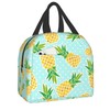 Duduho Cute Pineapples Lunch Bag Compact Tote Bag Reusable Lunch