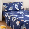 JSD Blue Shark Surfing Kids Sheet Set Twin Size, 3