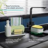 Fineway 3-in-1 Automatic Refillable Soap Dispenser Set with Sponge Holder,