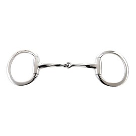 Korsteel Stainless Steel Slow Twist Eggbutt Snaffle Bit, 5"