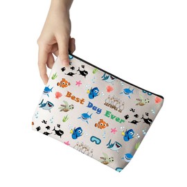 Nemo Dory Cartoon Movie Merchandise Best Day Ever Cosmetic Makeup Bag for Nemo Dory Fans (Fish Nem Bag CA)
