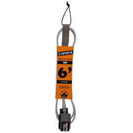 Captain Fin Shred Cord 6' Comp Surfboard Leash - Grey