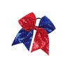 Christmas Cheer Bows Girls Glitter Sequin Bowknot Christmas Ponytail Holder