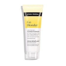 John Frieda Go Blonder Lightening Conditioner 75ml. Travel Size Blonde Hair Care for Highlighted Hair and Soft Shine