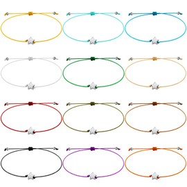 Sureio 24 Pcs Star Friendship Bracelets That Fall off Adjustable String Wish Bracelets Back to School Christmas Jewelry Gifts for Women Girls Friendship