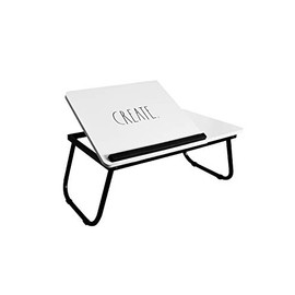 Rae Dunn Folding Laptop Lap Desk - Wooden Work Table and Stand for Couch, Bed and Sofa Computer Use - Folding Legs, Adjustable Tilt - Use as Reading and Breakfast Tray