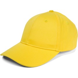 styleBREAKER Unisex Baseball Cap with Brushed Surface, 6 Panel Solid Color Cap, Adjustable Velcro Closure Baseball Cap 04023018, Colour:Yellow