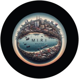 Miri Malaysia Souvenir-Home Decoration Coaster Paper 4 Pack