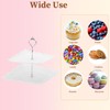 CAPASTEC 2-Tier Dessert Cupcake Stand, Cupcake Stand Holder, Square Cupcake
