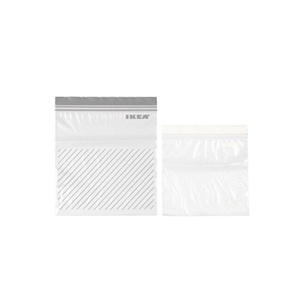 Ikea ISTAD Plastic Bag, Gray/White, 25P Each