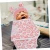 Totority 3Sets Sleep Sack with Hat Cotton Swaddle Wrap for