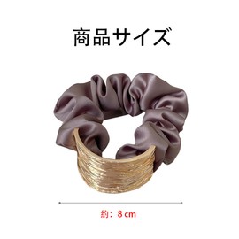 Hair Accessories, Silk Hair Rubber Set, 3 Piece Set, Purple, Black, White, Metal Plate, Thick, Stylish, Assisted Scrunchie, Women's, Popular, Adults, Elegant, Voluminous, Wedding, Party, Present