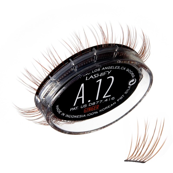 Lashify Amplify 12mm Gossamer Eyelash Extensions Refill, Ginger Color, DIY
