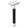 Pink Woolf Open Comb Double Edge Safety Razor (Black Chrome)