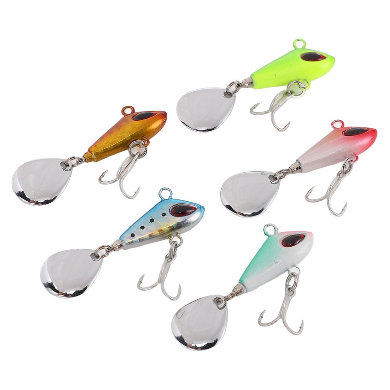 5Pcs 10g Metal Fishing Lures Baits Vib Sequins Fishing Lure