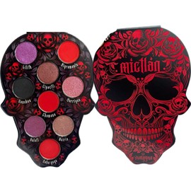 Malagna Cosmetics Paleta de Sombras de ojos 9 colores Mictlán Calavera ultra pigmentadas (Mictlanci, Normal)