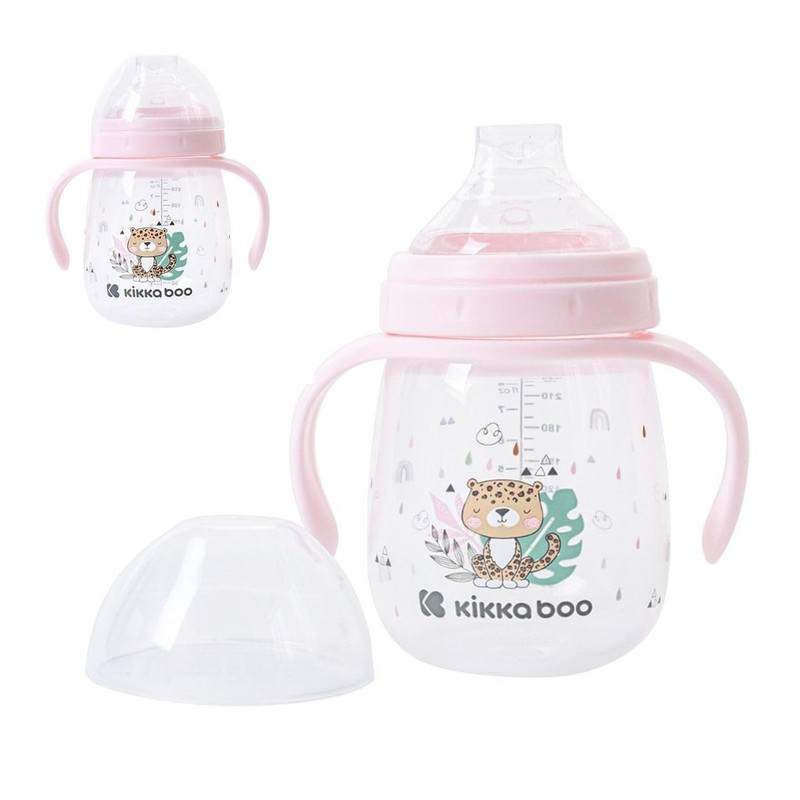 Kikkaboo Savanna Baby Learning Cup 240 ml Lid Comfortable Grip