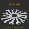 Singzhu U15 PCS Ultra Thin Galvanizing Wrench Set - Open-End