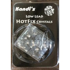 BREWER KANDI'S LOW LEAD HOT FIX CRYSTALS - 3MM - 288PCS - CHRYSTAL, LIGHT AQUA OR JET - 3MM- CHRYSTAL
