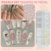 Venares 7200PCS Rhinestones, Crystal AB Nail Art Gems with Nail