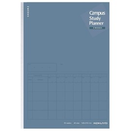 Kokuyo Campus Study Planner Notebook, 2 Week Ruled [Navy] A5 No-Y82LT-DB Pack of 5