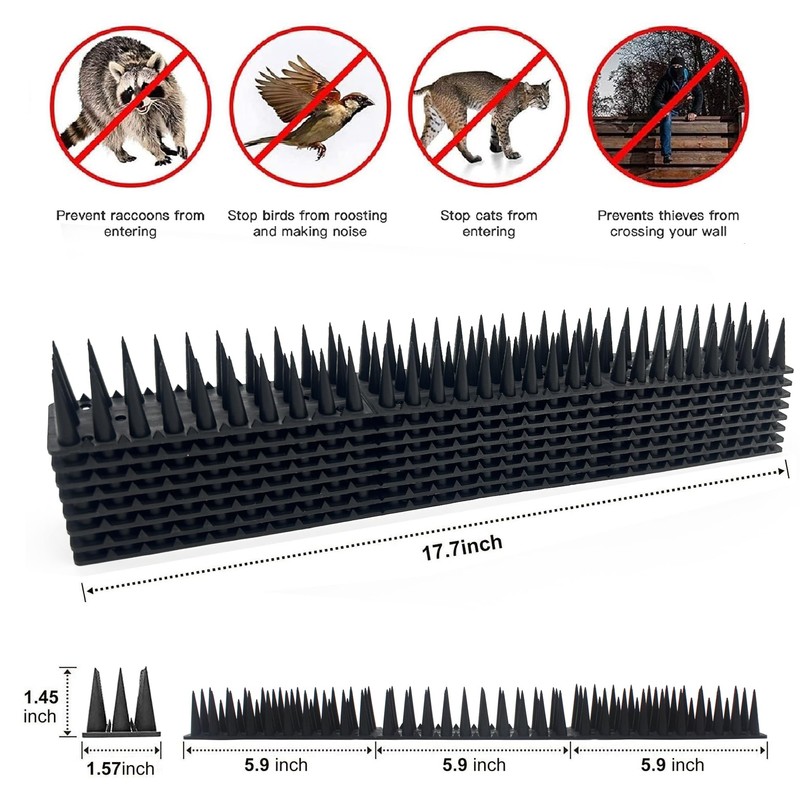 Defender Spikes for Bird, Cat, Pigeon and Small Animals 8pack-