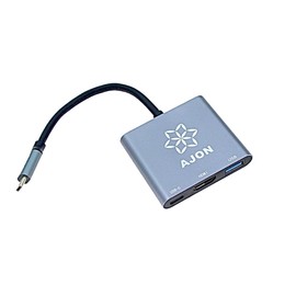 USB C Hub, Type C to HDMI Multiport Adapter, 3IN1 C Hub With USB C PD Charging, 4K HDMI & USB 3.0 Port (Gray)