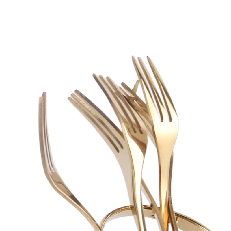 Tableware Mini Zinc Alloy Fruit Dessert Tasting Forks Spoon with