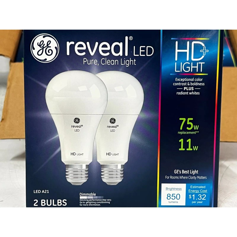 GE CASE OF 12 GE Reveal A21 E26 (Medium) LED