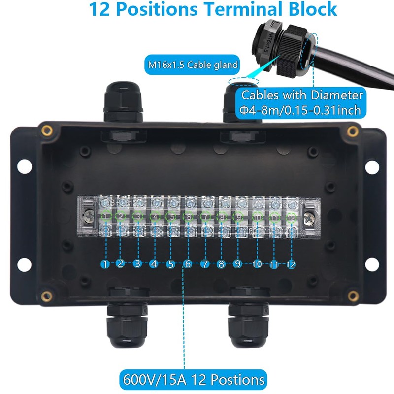 Otdorpatio Project BoxI P67 Outdoor Waterproof box Electronic Junction Box