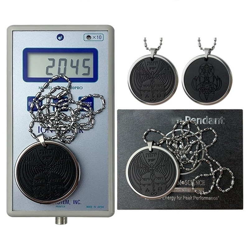 EMF Amulet Flying Archangel Protection Necklace,Volcanic Energy Stone Stainless Steel