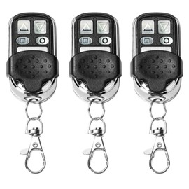 3Pcs Universal Garage Door Opener Remote Control, Electric Gate Fob with Sliding Protective Cover, Cloning Key Fob for Garage Door Telescopic Door Parking Lock Anti-theft Device