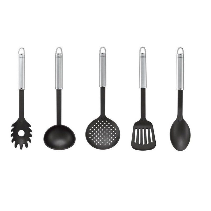 Leifheit 24060 Cucchiaio Spaghetti, Acciaio Inossidabile, Nero/Grigio Argento, 6.5 x