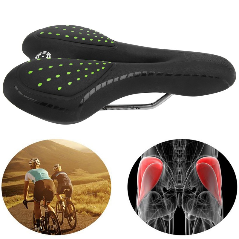 Mountain Bike Saddle Comfortable PU Leather Breathable Mountain Bike Saddle