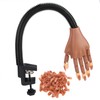 Flexible Movable False Fake Hands Nail Art Manicure Practice Hand