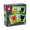 Janod - Animal and shadow puzzle - 12 puzzles with