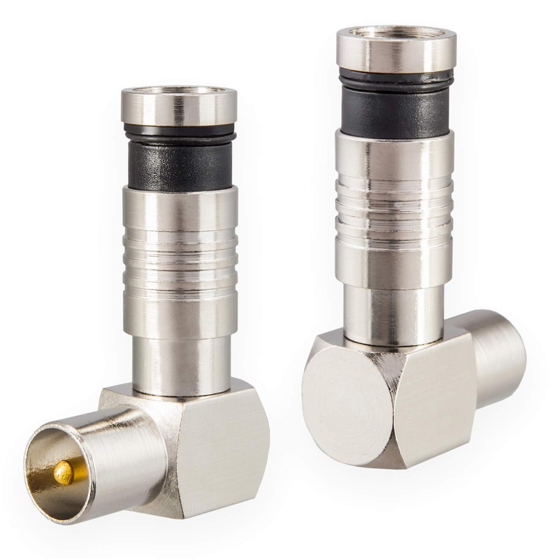 Right Angle Plug Set 2 x Male & 2 x