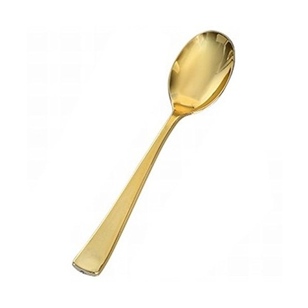 Gold Splendor Gold Plastic Spoons 25ct. LOOKS LIKE REAL!