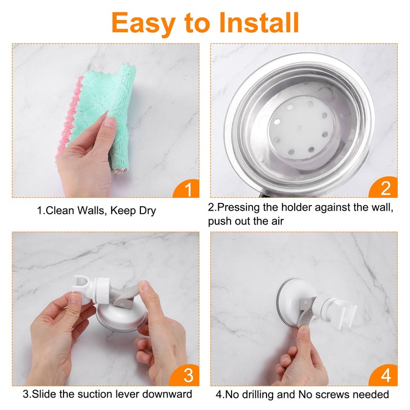 uxcell Shower Head Holder, Suction Cup Shower Head Holder, Handheld