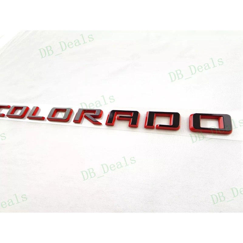 Colorado 4PCS Gloss Black Red Door Rear Colorado ZR2 Emblems