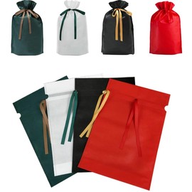 MINBOOT Wrapping Bag, Gift Bag, Width 0.9 x Height 1.3 inches (22 x 33 mm), 4 Sheets in 4 Colors, Suitable for Various Occasions, Medium Wrapping Supplies, Christmas, Weddings, Birthday