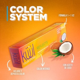 KÜÜL - Color System Reflects Tinte Permanente Color Violeta 90 ml, Aceite de Coco, Filtro UV y Colágeno, Prolonga Intensidad del Color, Aporta Hidratación, Brillo y Sedosidad, Coloración Cabello